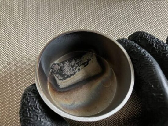 エスビットの固形燃料の燃えカス