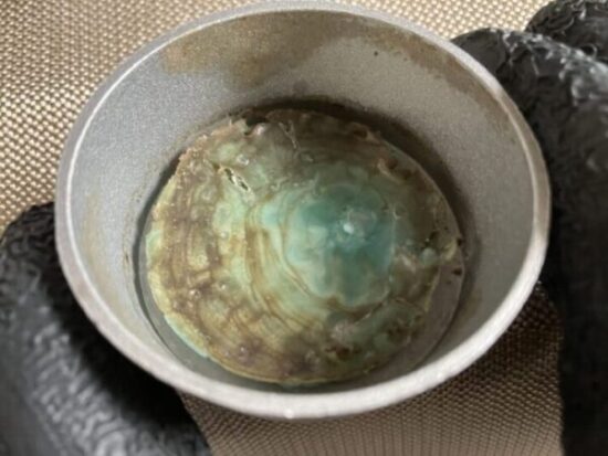 ニチネンの卓上固形燃料の燃えカス