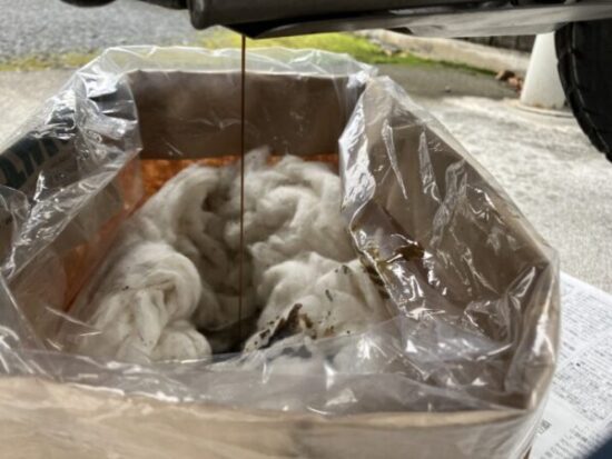 完全に流れ出るまで待機