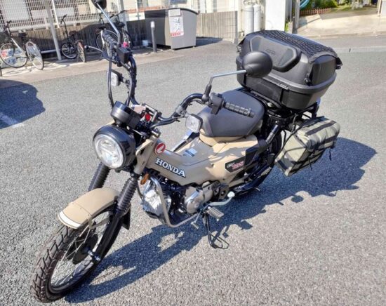 CT125のカスタム】ハンターカブのデカキャリア。トップケースは
